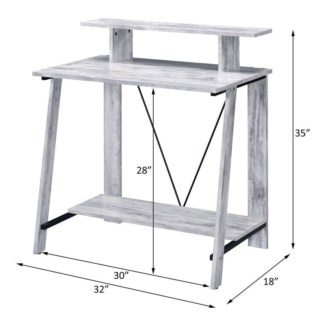 Nypho Writing Desk Antique White & Black, gallery image 2