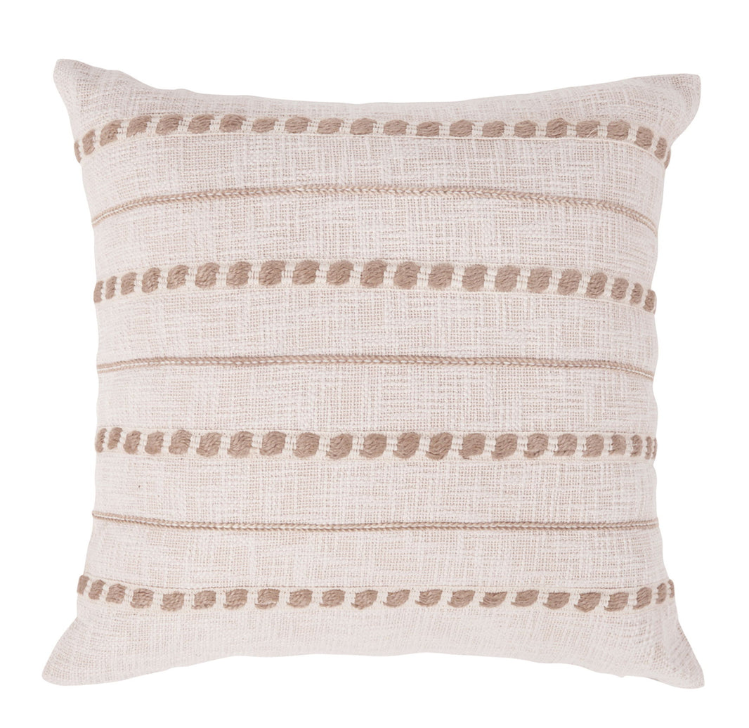 Lago - Pillow - Ivory / Natural, product view with linen fabric