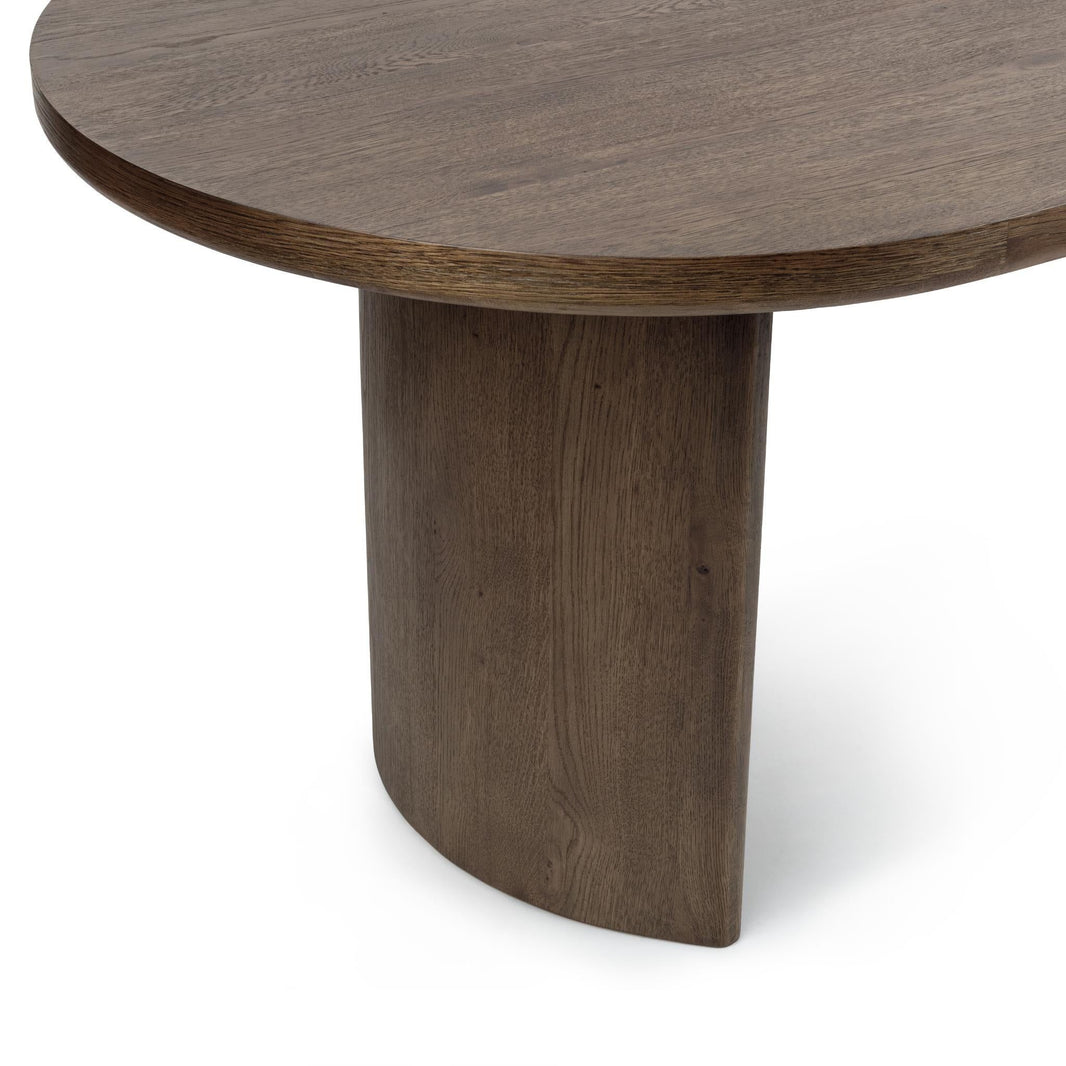 Estelle - Oval Dining Table - Soft Cocoa, alternate view 2 with wood construction