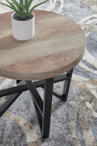 Deanlee - Occasional Table Set (Set of 3) - Grayish Brown / Black, alternate view 2 with metal