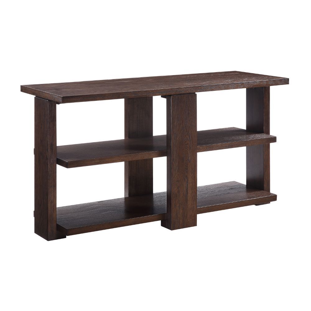 Niamey - Sofa Table - Walnut, product view with wood construction