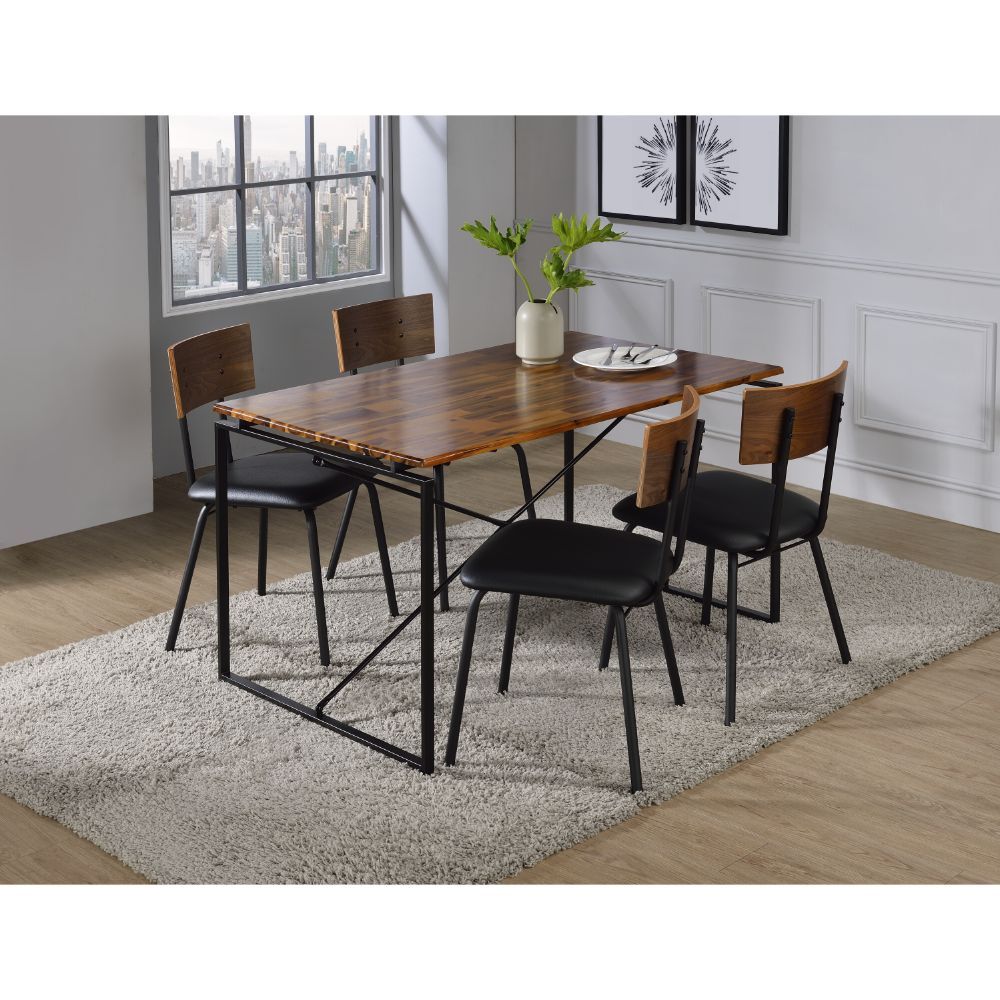 Jurgen - Dining Table, alternate view 2 with wood construction