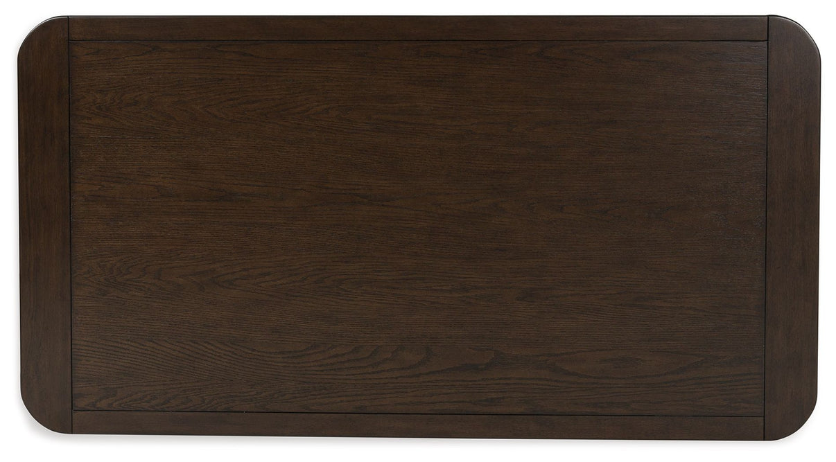 Breckington - Rectangular Cocktail Table - Dark Brown, alternate view 2 with solid wood