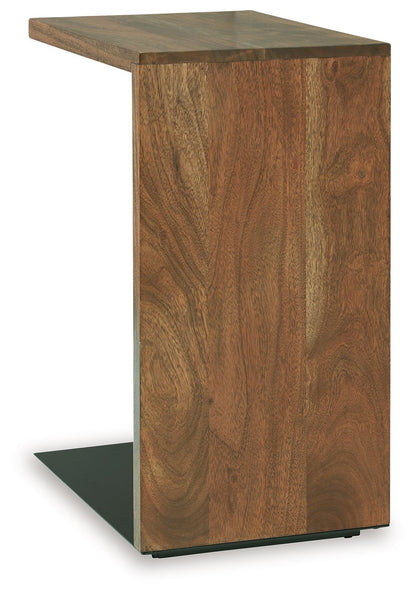 Wimshaw - Accent Table - Brown / Black, alternate view 2 with solid wood