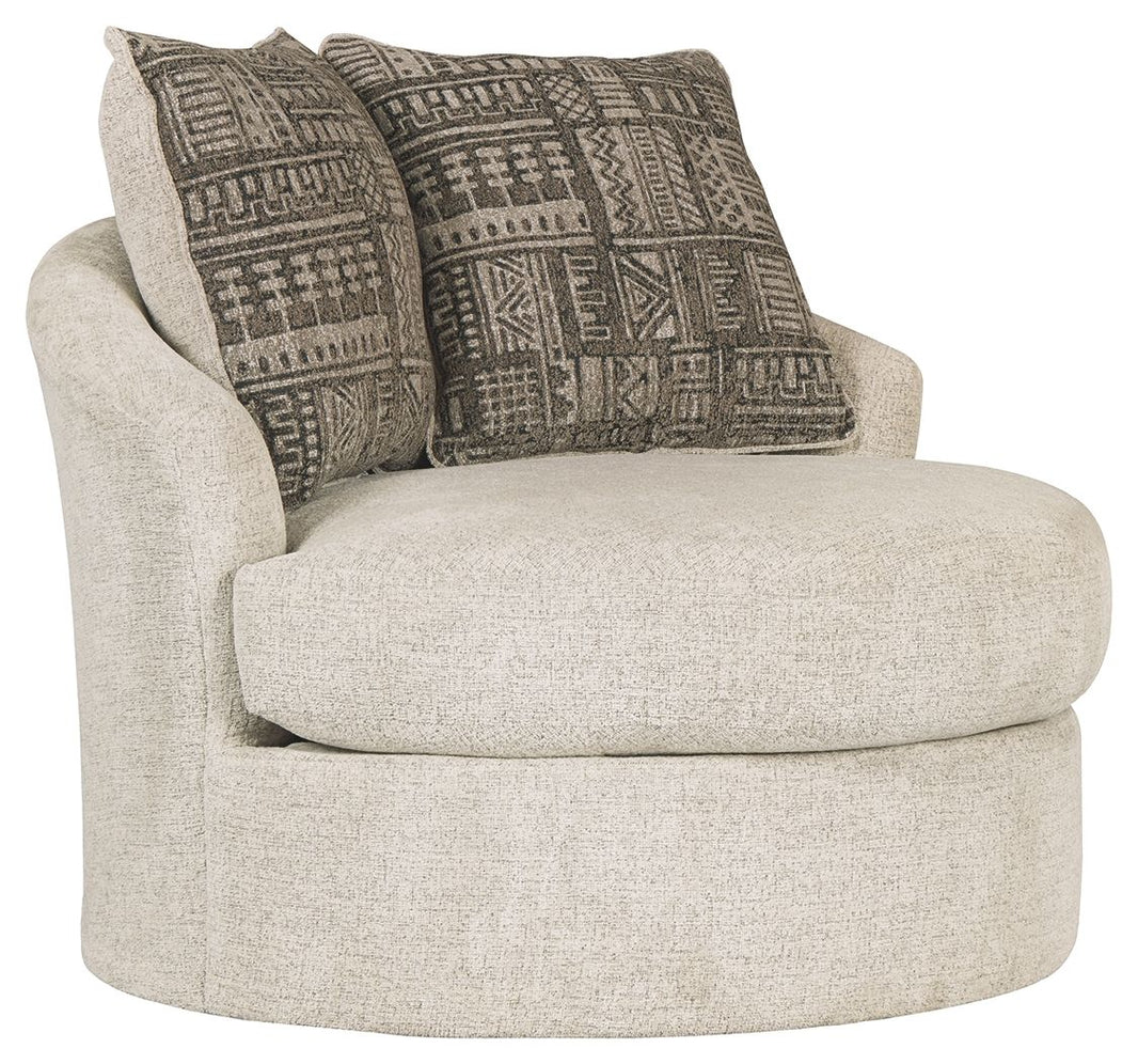 Soletren - Swivel Chair, product view with stone