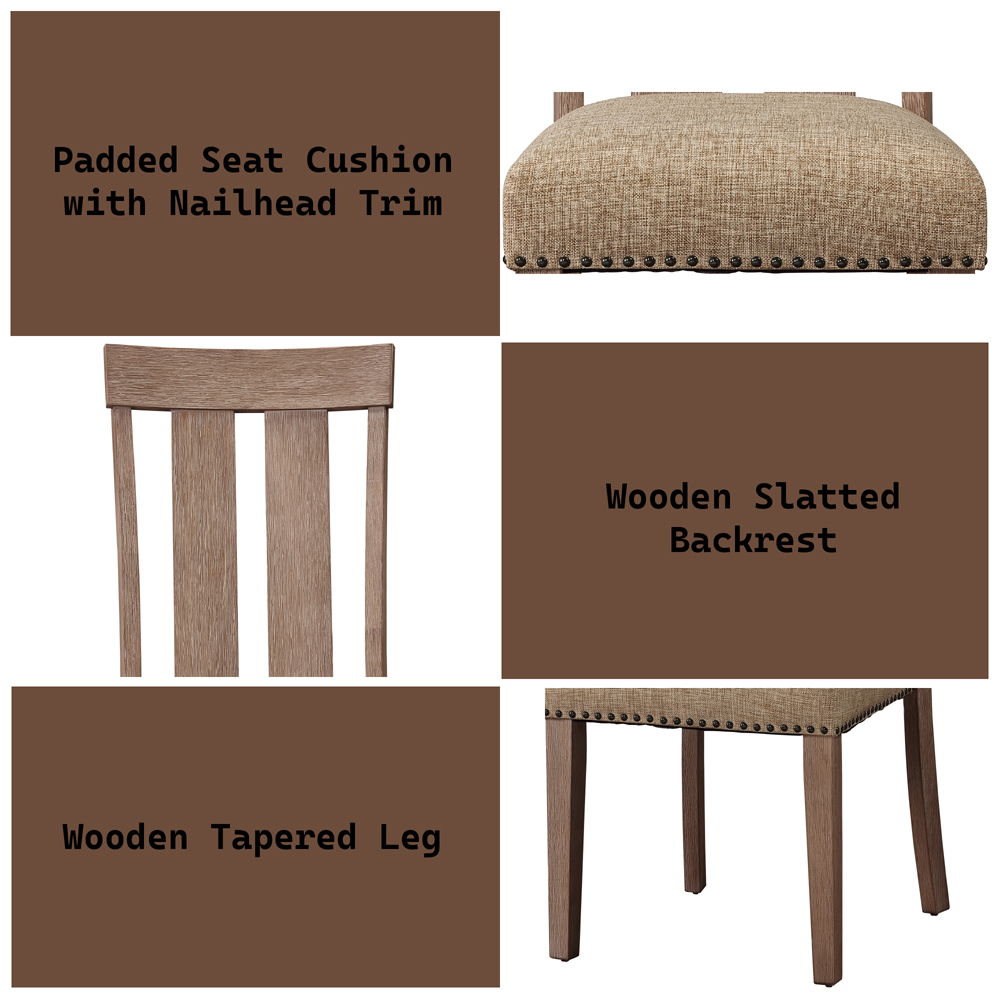 Nathaniel - Side Chair (Set of 2) - Fabric & Maple, alternate view 2 with wood construction