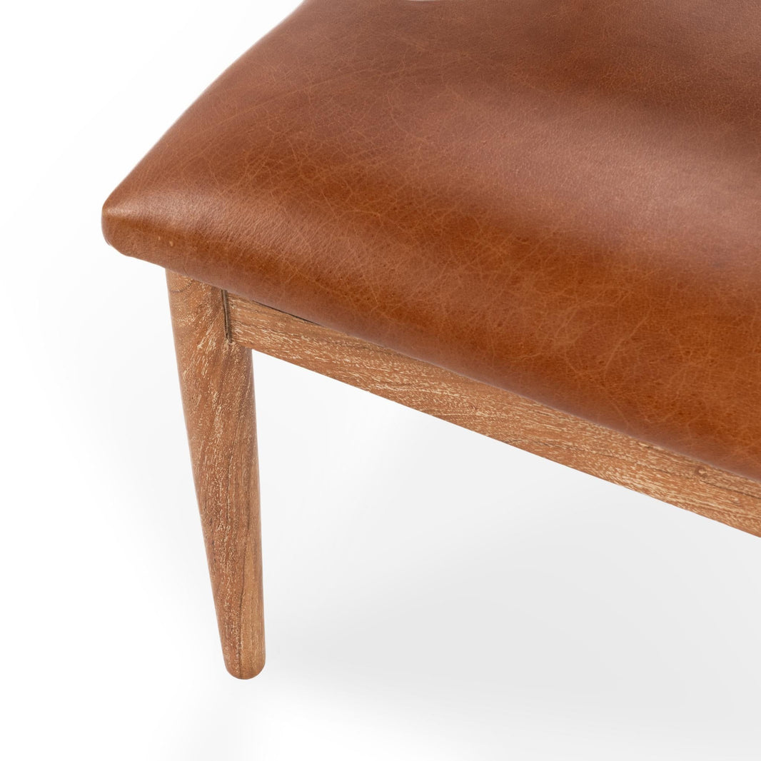 Alvaro - Leather Dining Chair (Set of 2) - Golden Wheat, alternate view 2 with top-grain leather
