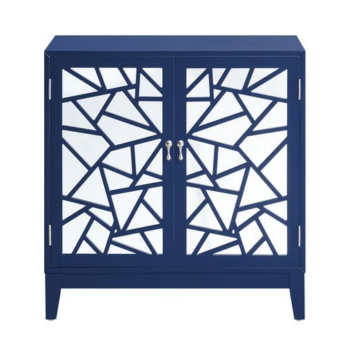 Einstein - Console Cabinet - Blue, alternate view 2 with wood construction