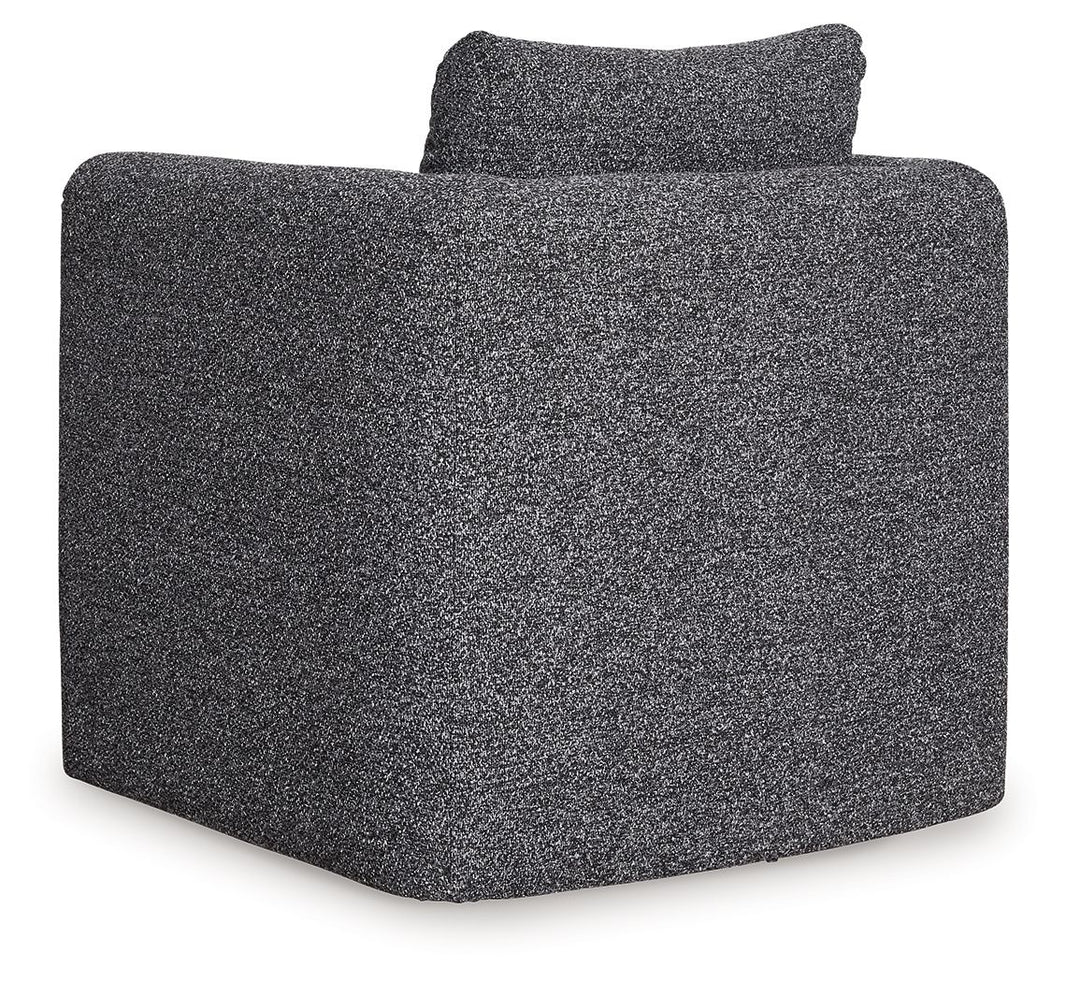 Vreni - Accent Chair - Charcoal / Black, alternate view 2 with polyester fabric