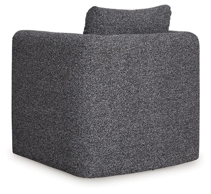 Vreni - Accent Chair - Charcoal / Black, alternate view 2 with polyester fabric