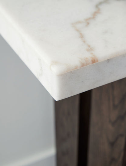 Burkhaus - Sofa Table - White / Dark Brown, alternate view 2 with solid wood