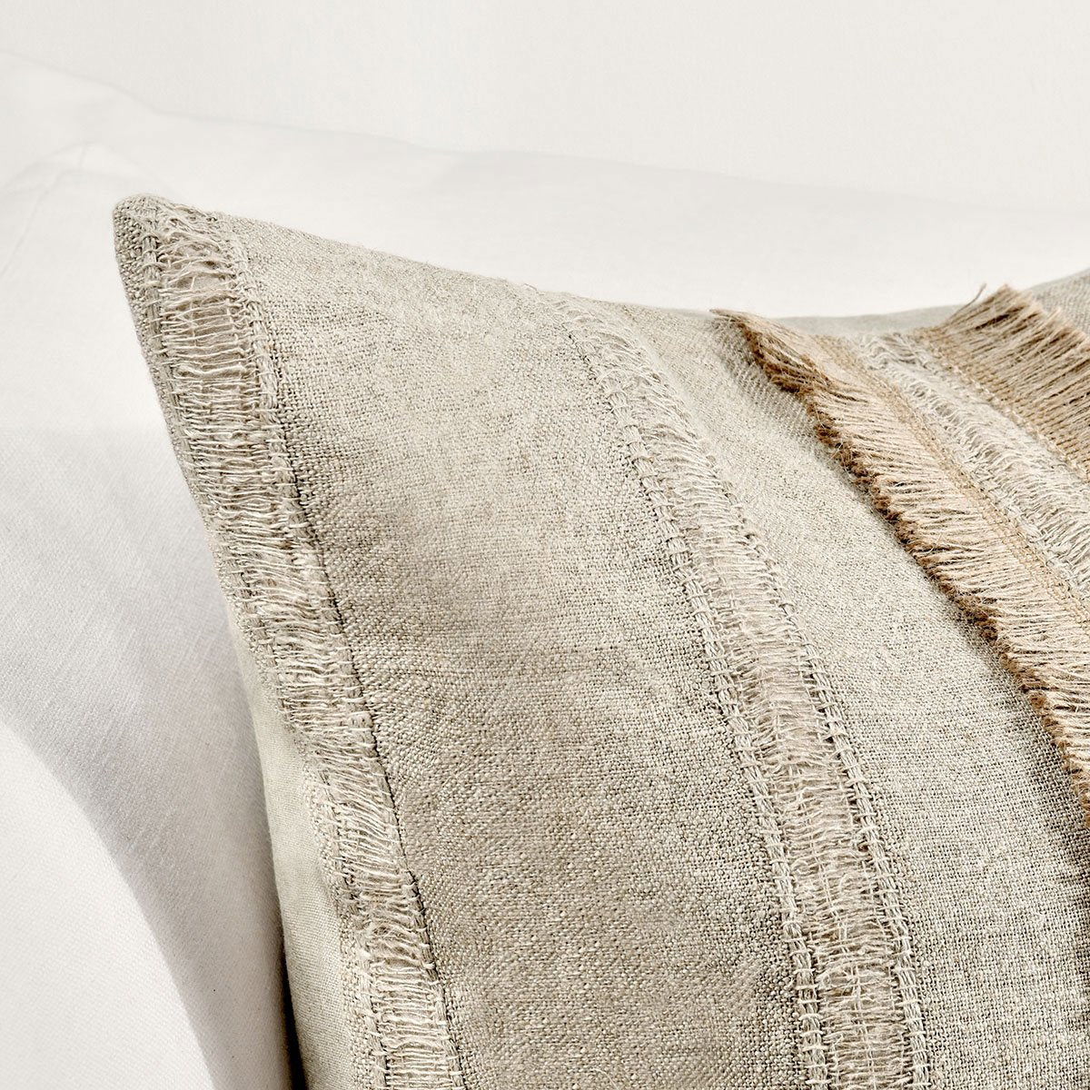 Valley - Pillow - Natural, alternate view 2 with linen fabric