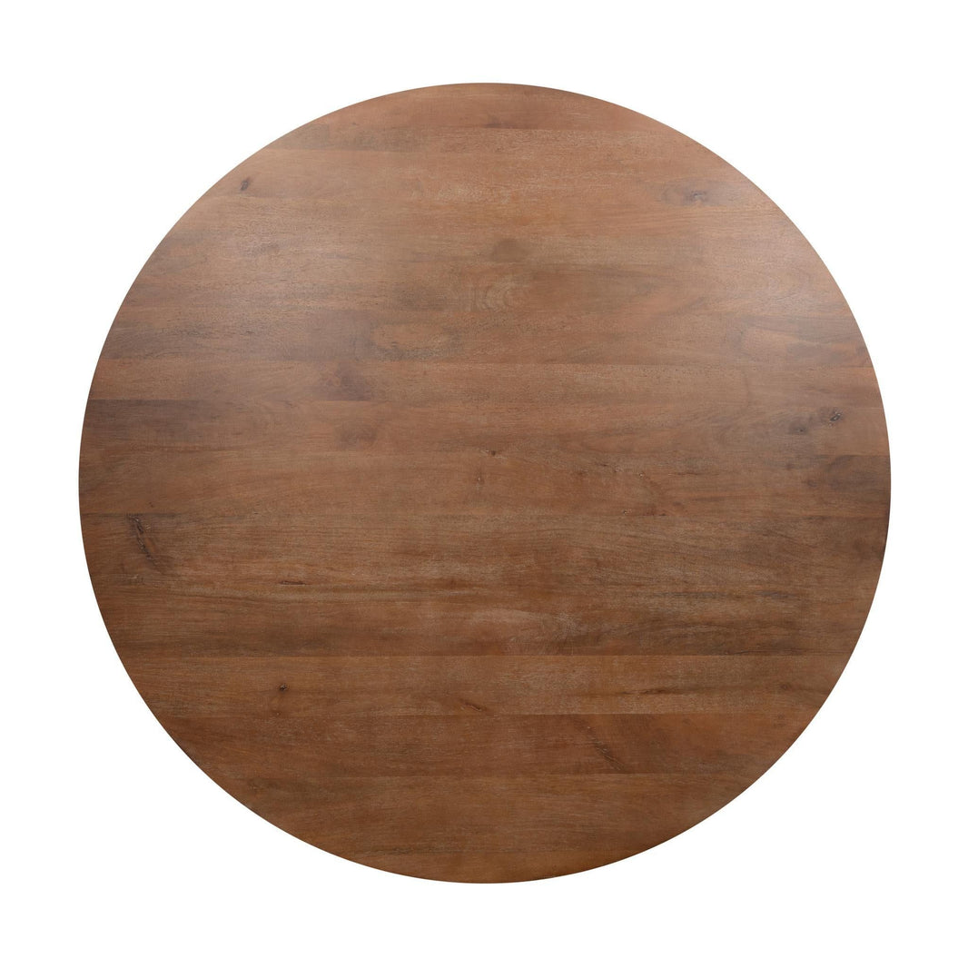 Rodrigo - Round Dining Table - Hickory Brown, alternate view 2 with wood construction
