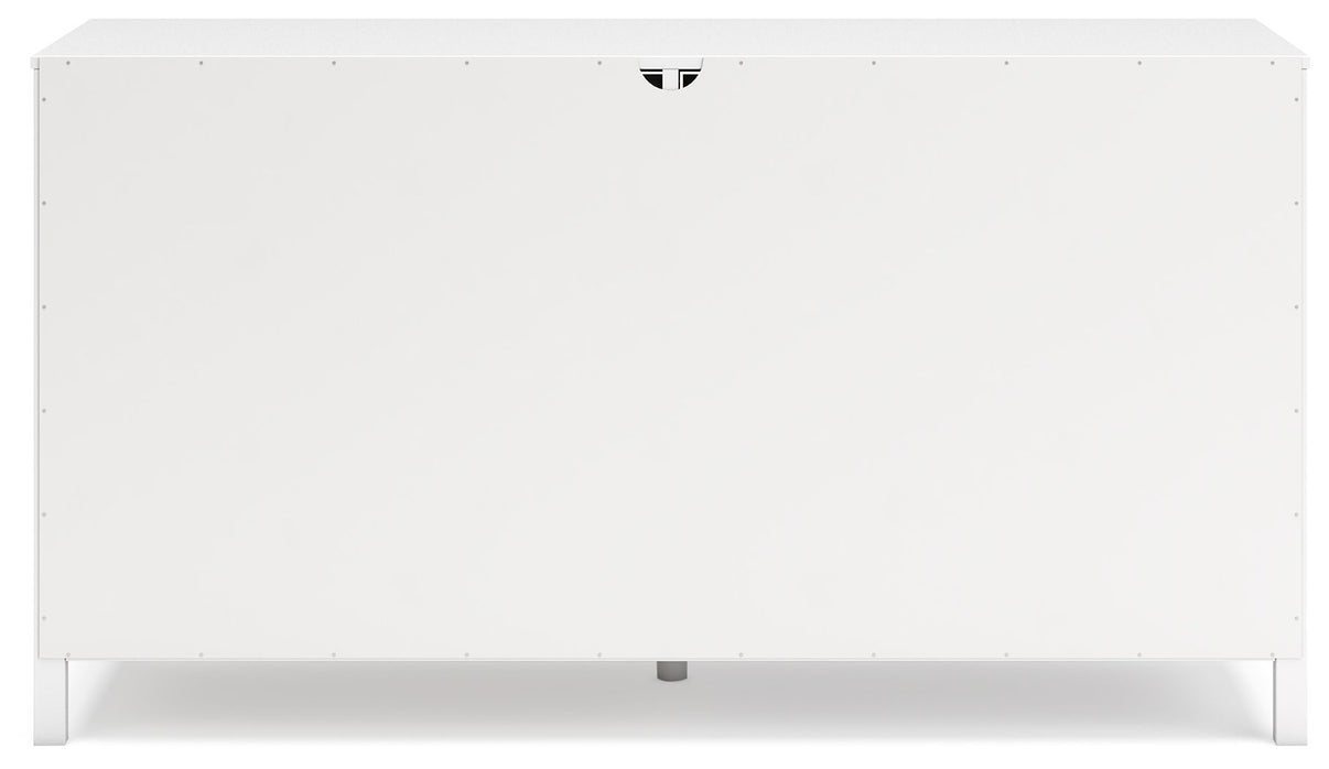 Hallityn - Six Drawer Dresser - White, alternate view 2 with engineered wood