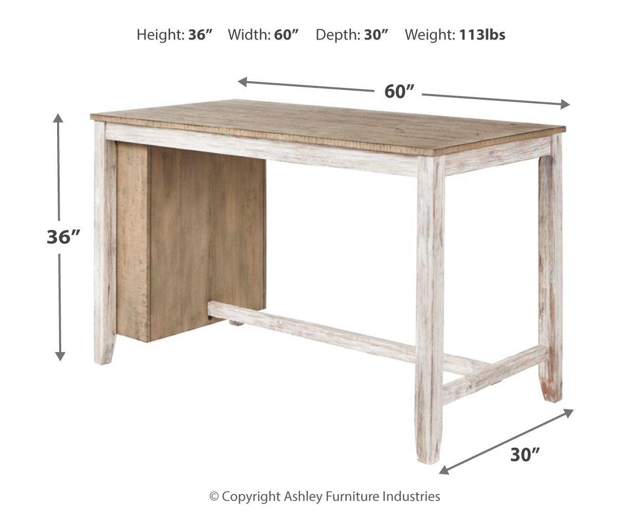 Skempton - Rectangular Counter Table With Storage Set, alternate view 4 with wood construction