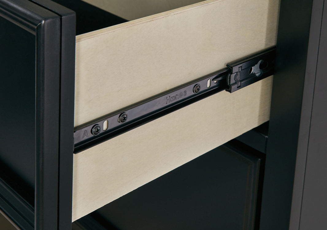 Lanolee - Dresser And Mirror - Black, alternate view 2 with wood construction