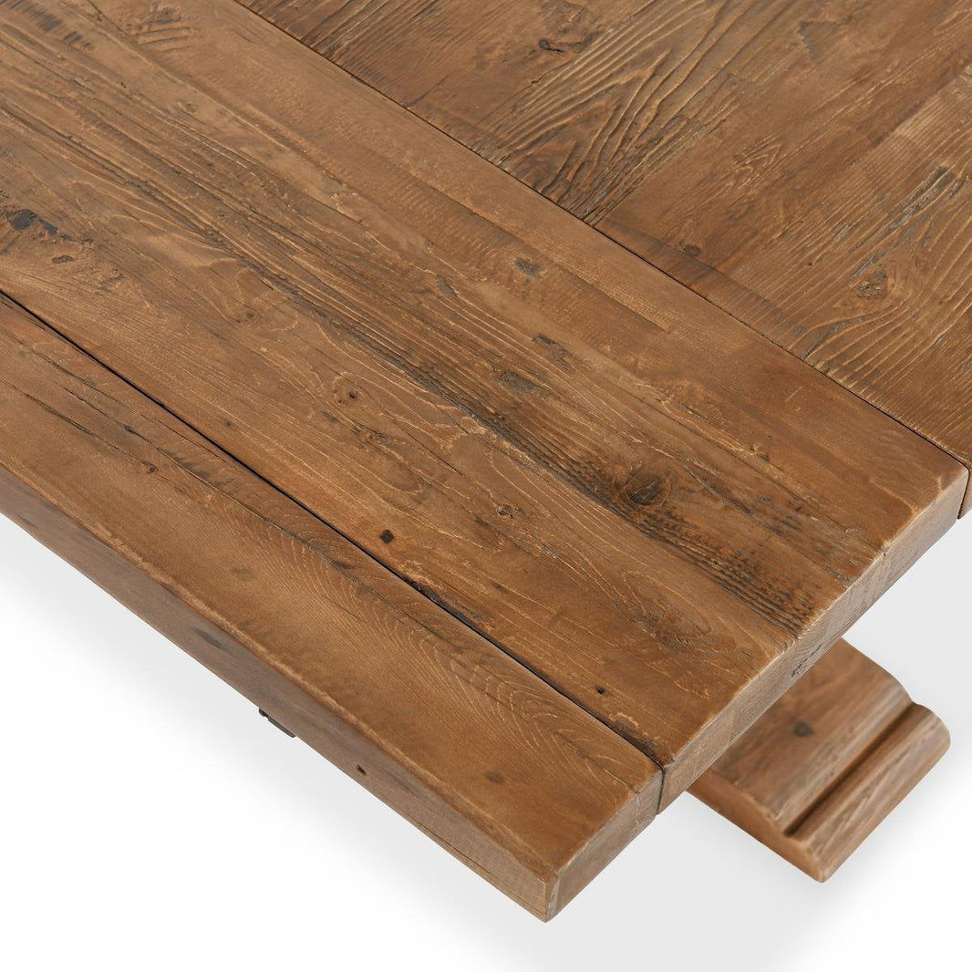 Alexander - Extention Dining Table, alternate view 2 with wood construction