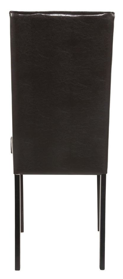 Kimonte - Dining Side Chair, alternate view 4 with faux leather