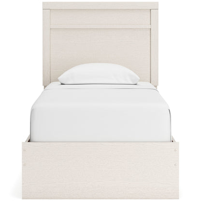 Stelsie - Panel Bed, alternate view 2 with linen fabric