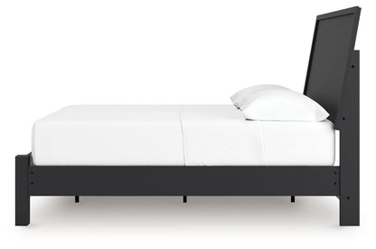 Danziar - Panel Bed With Low Footboard, alternate view 2 with wood construction