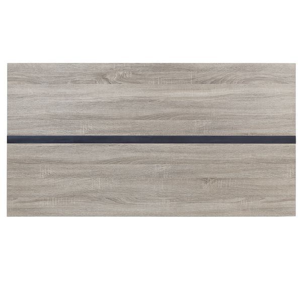 Patwin - Dining Table - Gray Oak & Black, alternate view 2 with wood construction