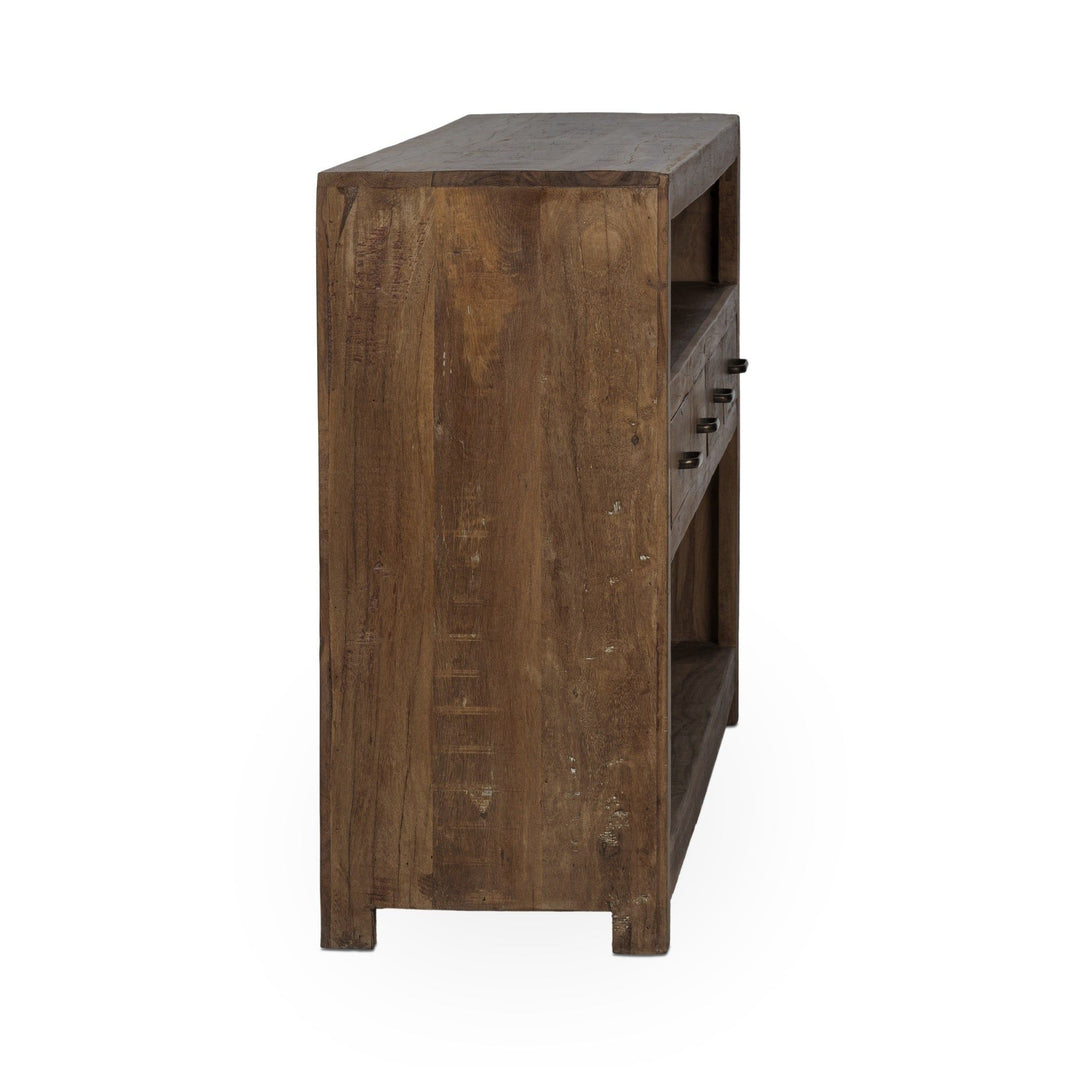 Mattai - 4 Drawer Console Table - Natural, alternate view 2 with wood construction