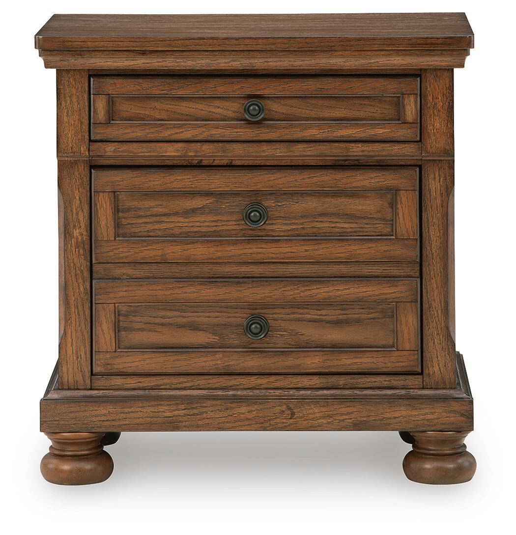 Zackaryn Two Drawer Night Stand Warm Brown, gallery image 2