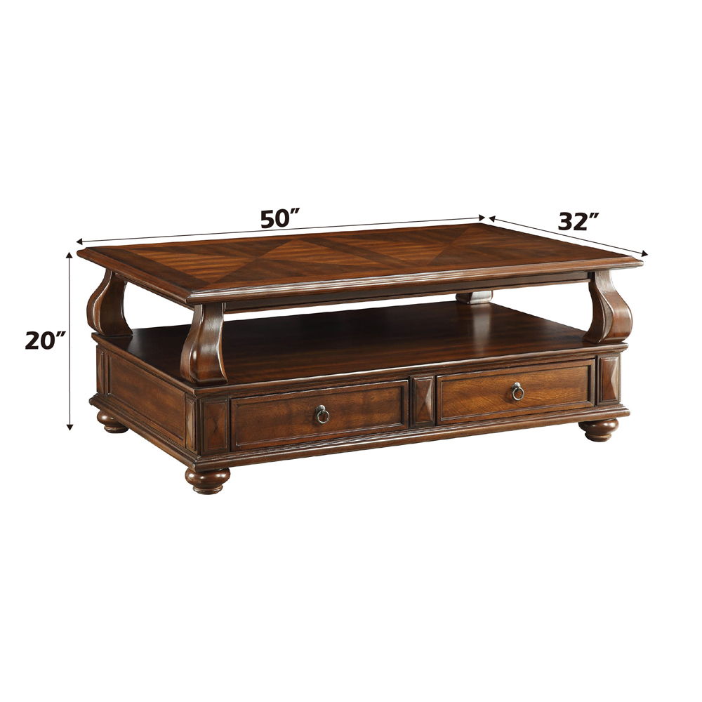 Amado - Coffee Table - Walnut, alternate view 2 with wood construction