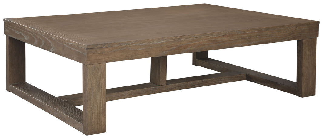 Cariton - Rectangular Cocktail Table - Gray, product view with engineered wood
