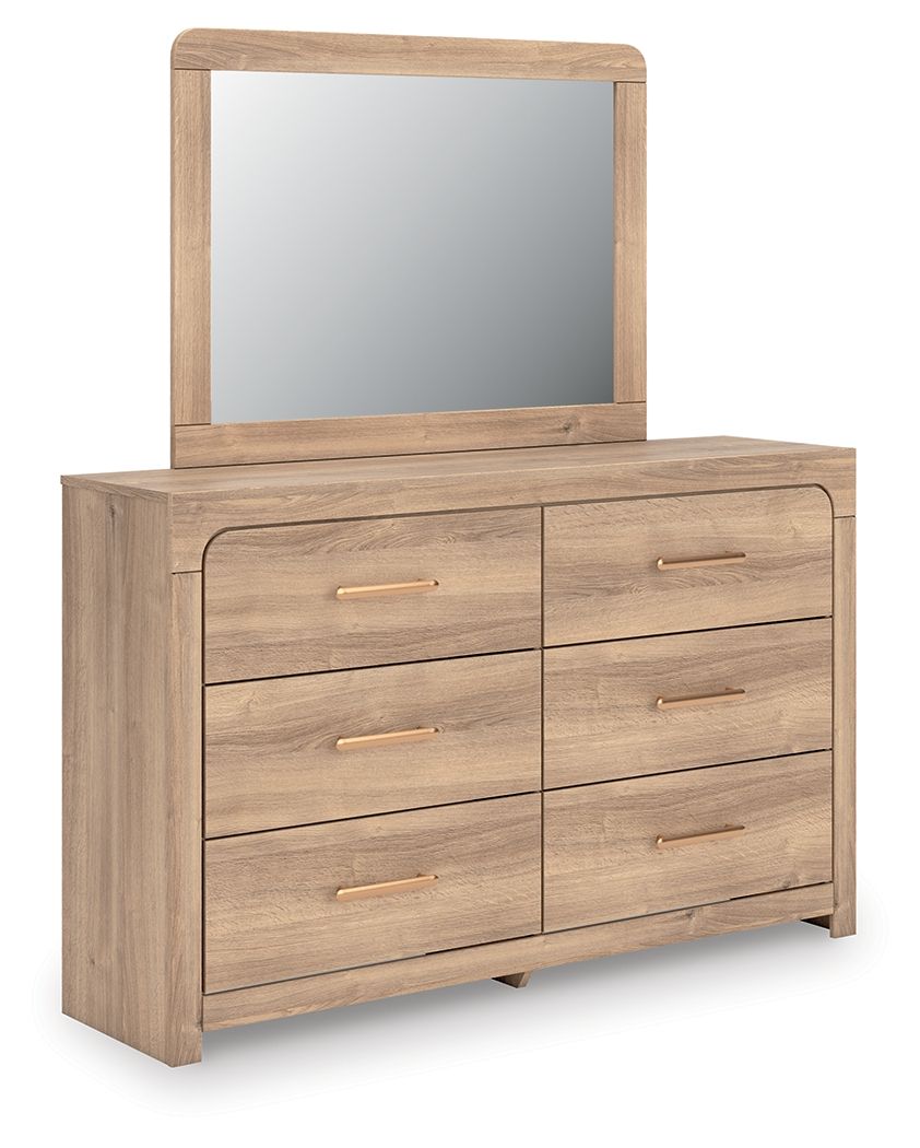 Kinlanni - Six Drawer Dresser, alternate view 2 with wood construction