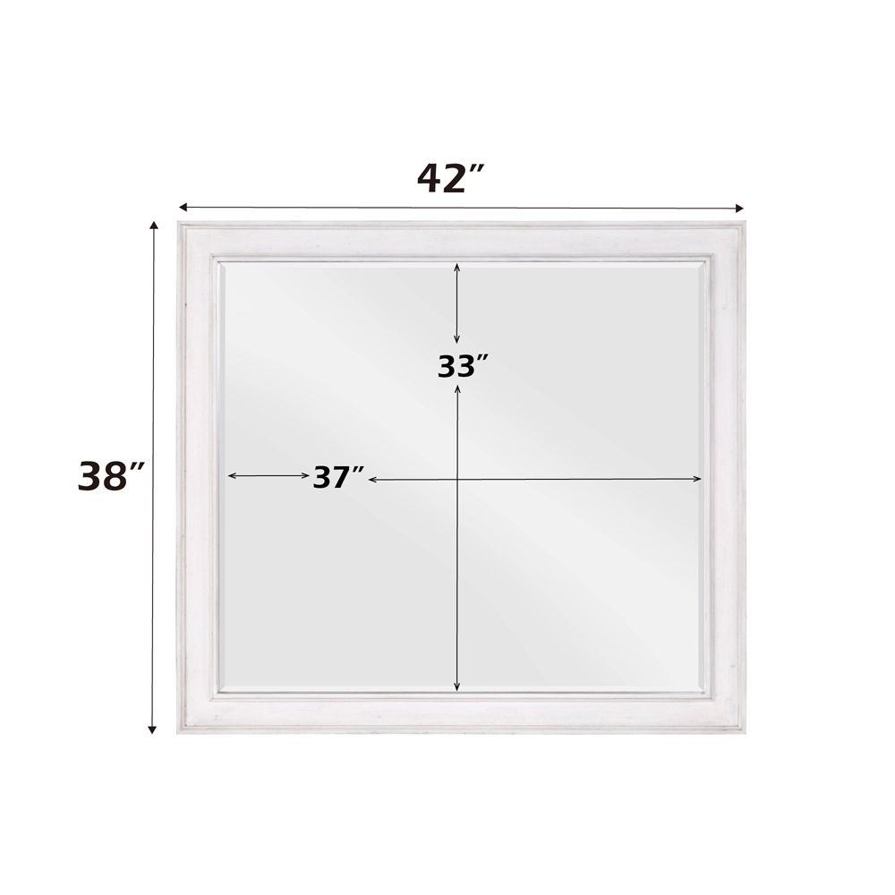 Katia - Mirror - Rustic Gray & Weathered White, alternate view 2 with linen fabric