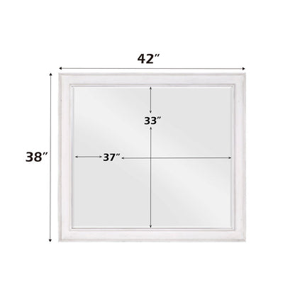 Katia - Mirror - Rustic Gray & Weathered White, alternate view 2 with linen fabric