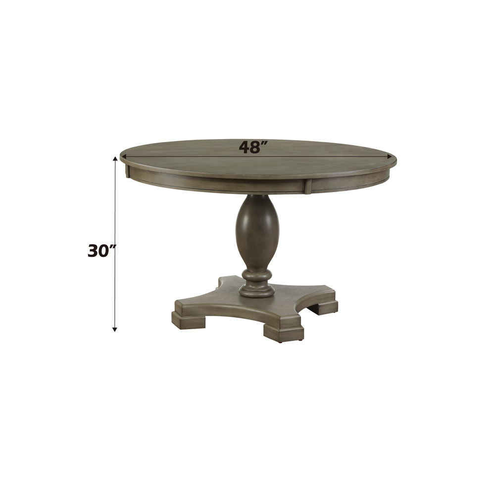 Waylon - 30" Dining Table - Gray Oak, alternate view 2 with wood construction