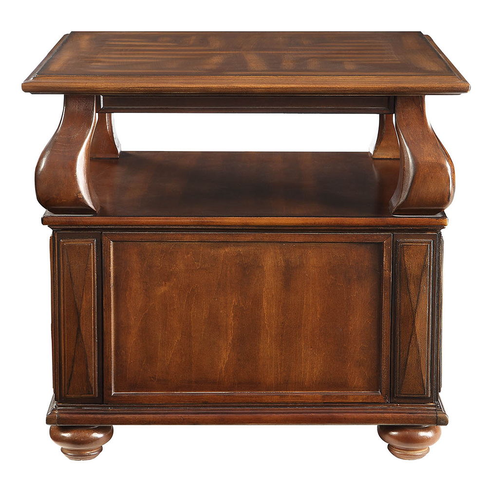 Amado - End Table - Walnut, alternate view 2 with wood construction
