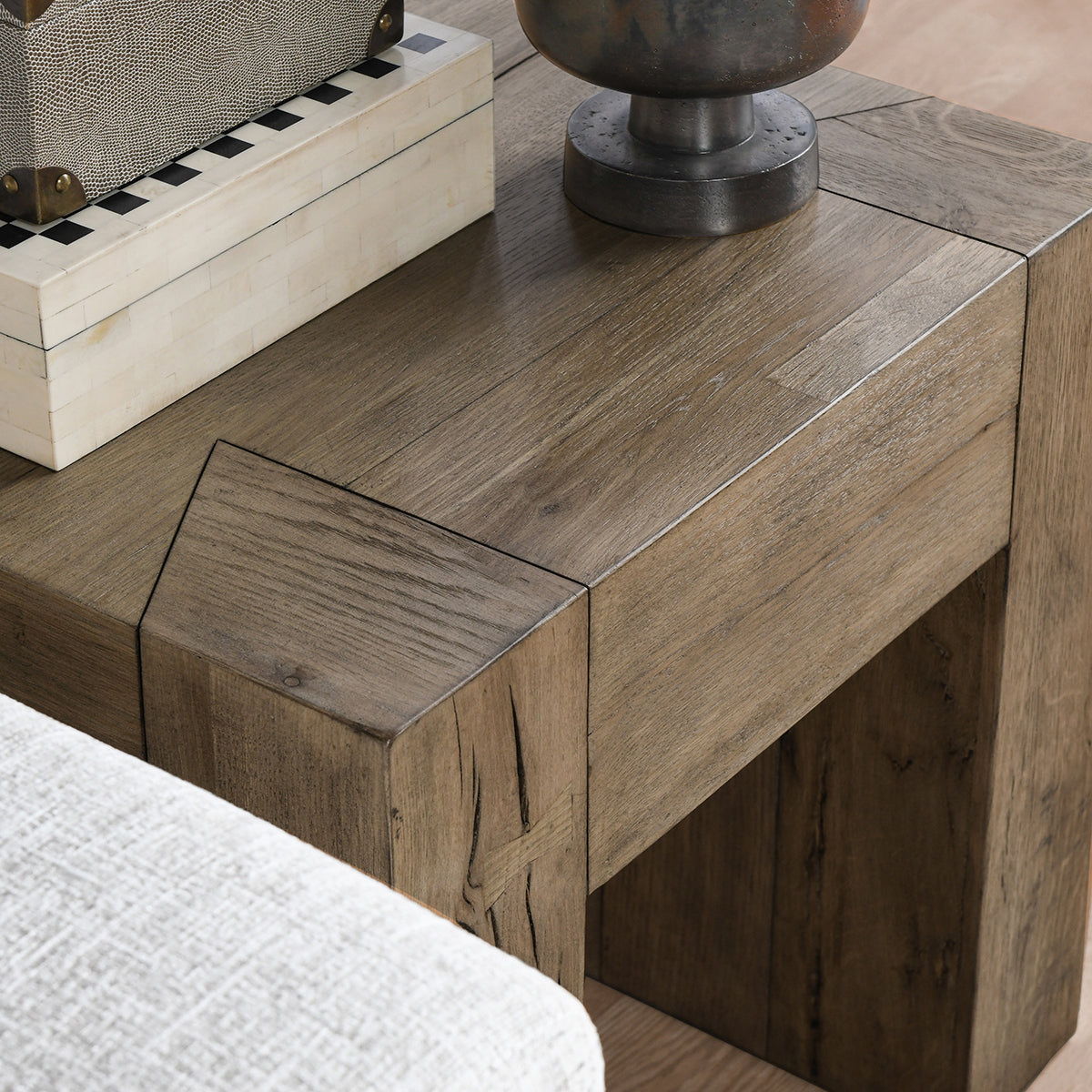 Bristol - Reclaimed Oak Table, alternate view 17 with wood construction