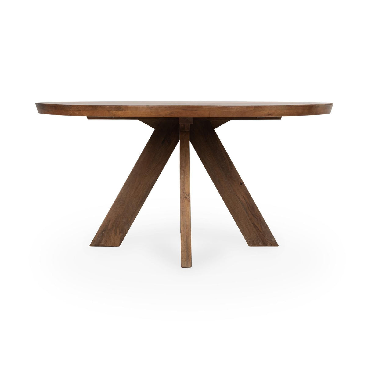 Rodrigo - Round Dining Table - Hickory Brown, alternate view 3 with wood construction
