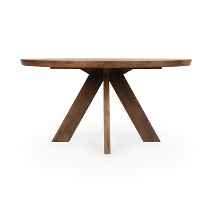 Rodrigo - Round Dining Table - Hickory Brown, alternate view 3 with wood construction