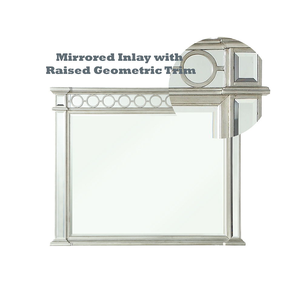 Varian - Mirror - Mirrored, alternate view 2 with wood construction