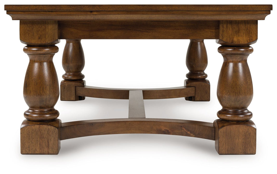 Sturlayne - Rectangular Cocktail Table - Brown, alternate view 2 with wood construction