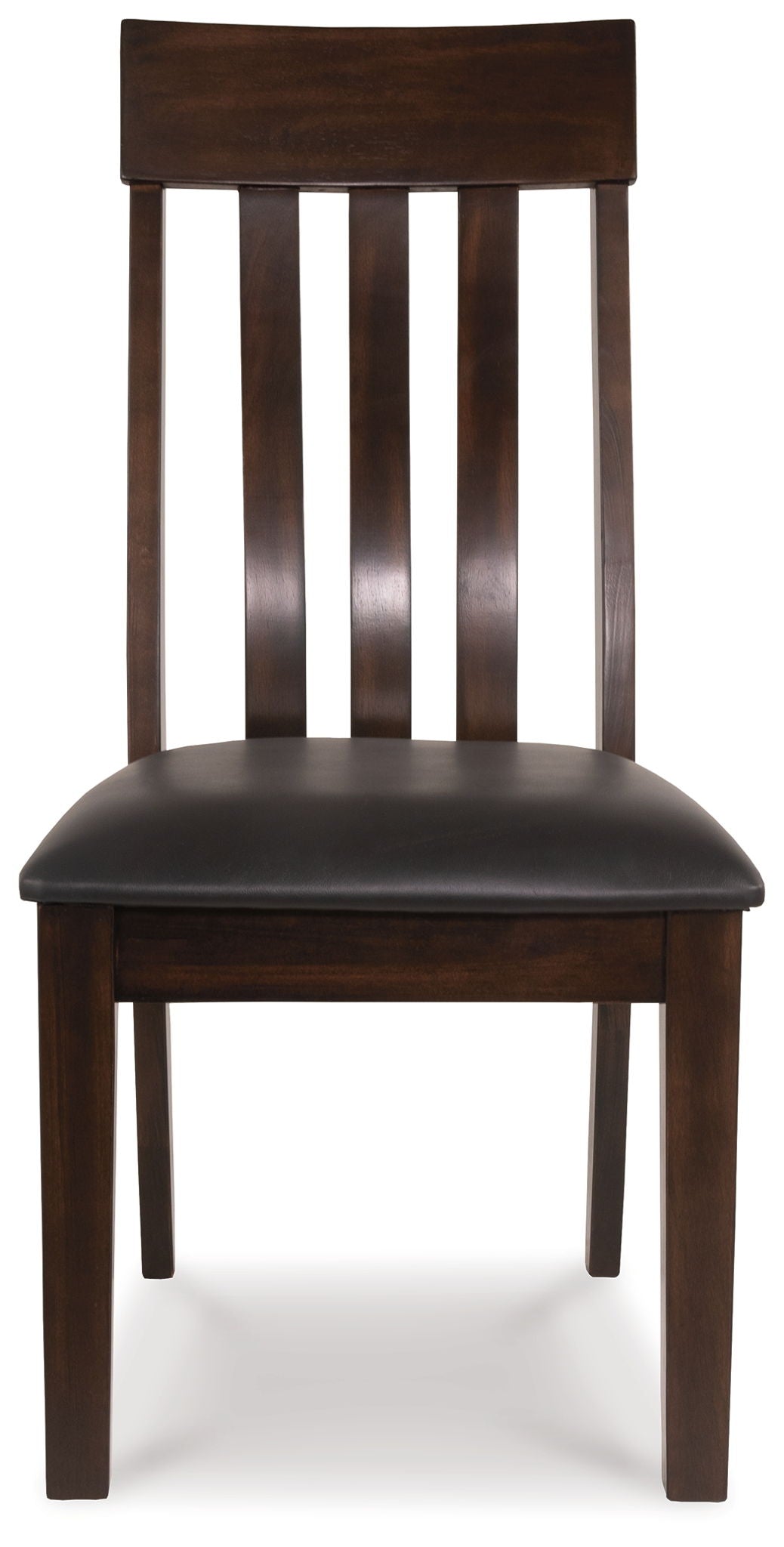 Haddigan - Dining UPH Side Chair (Set of 2) - Dark Brown, alternate view 2 with faux leather
