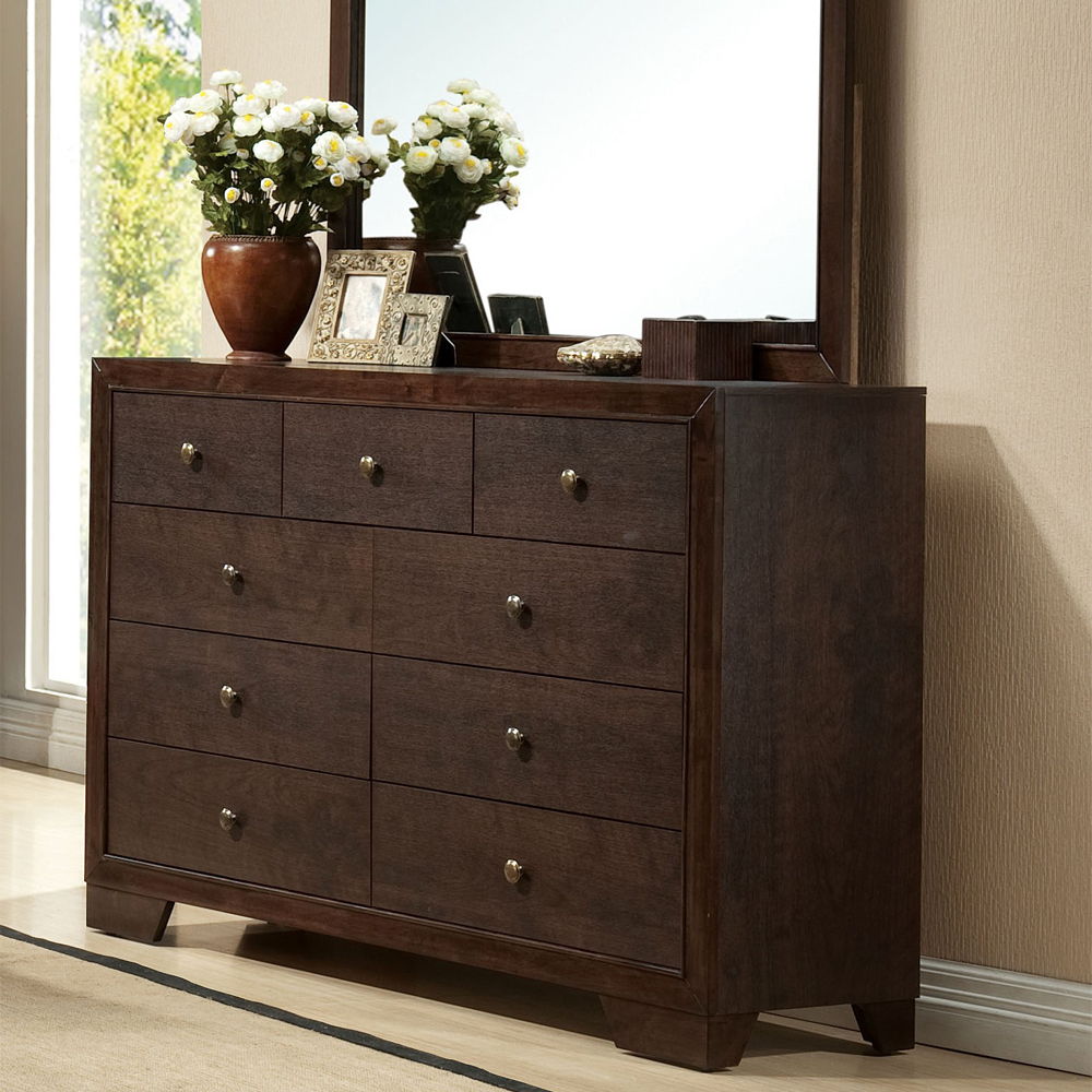 Madison - Dresser - Espresso, product view with wood construction