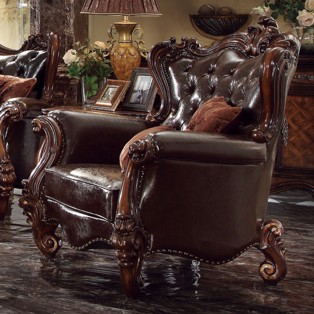 Versailles - Chair (w/2 Pillows), alternate view 3 with leather upholstery