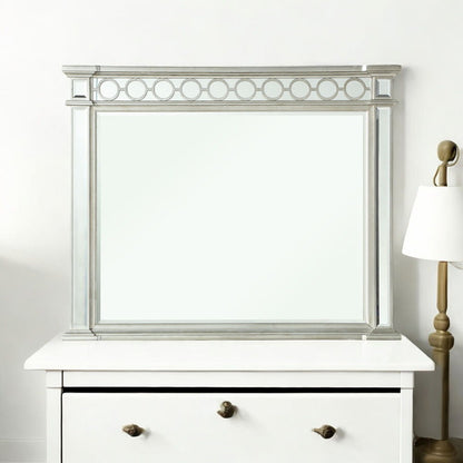 Varian - Mirror - Mirrored, alternate view 3 with wood construction