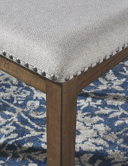 Moriville - Dining UPH Side Chair (Set of 2) - Beige, alternate view 2 with polyester fabric