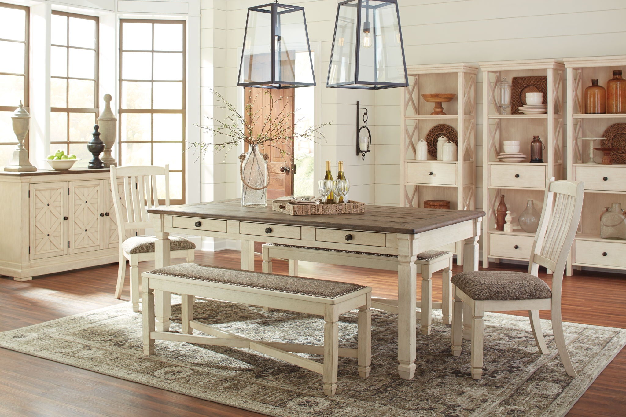 Bolanburg - Rectangular Dining Room Table - Beige, alternate view 2 with engineered wood