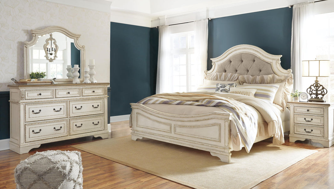 Realyn - Three Drawer Night Stand - White / Brown / Beige