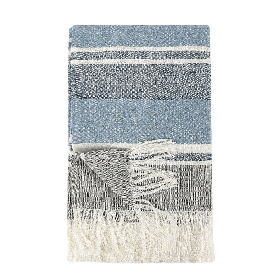 Lima - Throw - Capri Blue / Dark Gray