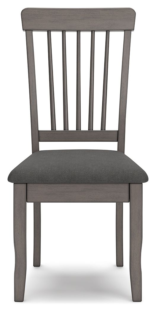 Shullden - Dining Room Side Chair (Set of 2) - Gray, alternate view 2 with polyester fabric