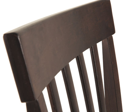 Hammis - Dining UPH Side Chair (Set of 2) - Dark Brown, alternate view 3 with wood construction