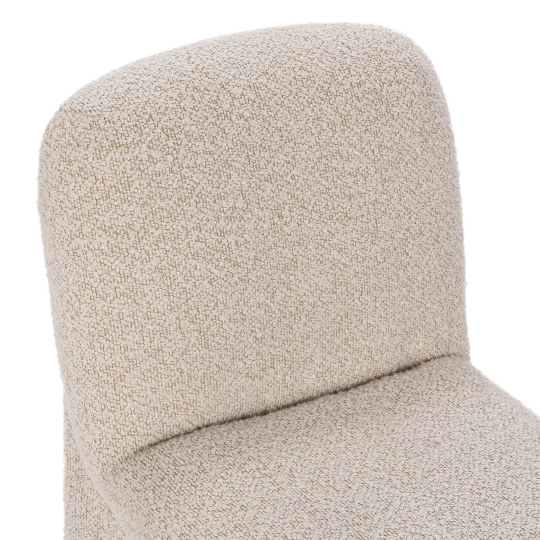 Danson - Upholstered Dining Chair - Fallow Ivory, alternate view 2 with wood construction